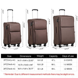 Hanke Softside Expandable 20 Inch Carry On Luggage with Wheels Airline Approved, TSA Luggage Lightweight Rolling Suitcases for Travel Carry On Bag(Coffee)