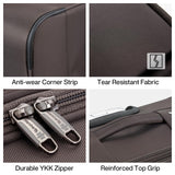 Hanke Softside Expandable 20 Inch Carry On Luggage with Wheels Airline Approved, TSA Luggage Lightweight Rolling Suitcases for Travel Carry On Bag(Coffee)