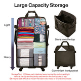 Hanke Suitcases with Wheels Expandable Foldable Luggage Bag Suitcase Collapsible Rolling Travel Bag Duffel Bag for Men Women Lightweight Suitcases without Telescoping Handle, Coffee