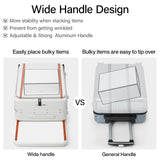 Hanke Top Opening 24 Inch Luggage with Spinner Wheels, Aluminum Frame All - PC Hard Shell Medium Suitcase, Trunk Wide Handle Luggage for Travel, TSA Checked - Medium (Smoke White, 69L)