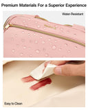 Hanke Travel Toiletry Bag, Lightweight Wide - open Large Toiletry Bags for Women, Dual - Layer Makeup Bag Water - Resistant Cosmetic Travel Bag with Handle for Accessories, Essentials, Pink