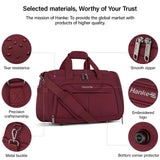 Hanke Underseat Carry On luggage Bags for Travel, Foldable Travel Bags for Women, Soft Lightweight Personal Item Travel Bag Small Carry On Bags for Airplanes, Travel Tote Bags for Women Men.（Burgundy）