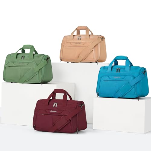 Hanke Underseat Carry On luggage Bags for Travel, Foldable Travel Bags for Women, Soft Lightweight Personal Item Travel Bag Small Carry On Bags for Airplanes, Travel Tote Bags for Women Men.（Burgundy）