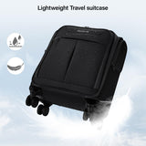 Hanke Underseat Carry On Luggage with Wheels, Lightweight Small Suitcase Airline Approved 16 Inch Softside Personal Item Travel Bag for Women Men, Compact Under Seat Luggage with Spinner Wheels,Black