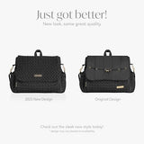 Hannah & Sophia Belle Convertible Baby Diaper Backpack & Bag in Black, Large Size, Dual Sided Water Resistant Changing Mat Included, Detachable Shoulder Straps, Easy To Use