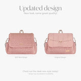 Hannah & Sophia Belle Convertible Baby Diaper Backpack & Bag in Pink Polyester with Classic Style