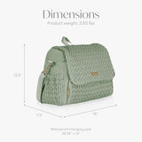Hannah & Sophia Belle Convertible Baby Diaper Backpack & Bag in Sage Green, Large Size, Dual Sided Water Resistant Changing Mat Included, Detachable Shoulder Straps, Easy To Use
