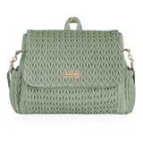 Hannah & Sophia Belle Convertible Baby Diaper Backpack & Bag in Sage Green, Large Size, Dual Sided Water Resistant Changing Mat Included, Detachable Shoulder Straps, Easy To Use