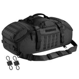Hannibal Tactical 55L Large Duffle Bag, 3-in-1 Tactical Backpack MOLLE Pack for Sports, Gym, Outdoor, Black