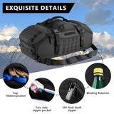 Hannibal Tactical 55L Large Duffle Bag, 3-in-1 Tactical Backpack MOLLE Pack for Sports, Gym, Outdoor, Black