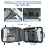 Hanples Large Travel Backpack for Women, 40L Carry on Luggage Backpack, 17 Inch Laptop Backpack with USB Charging Port, Waterproof Casual Bag Gift for Men with 2 Toiletry Bags (Light Blue)