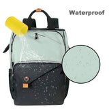 Hap Tim Diaper Bag Backpack,Large Capacity Travel Back Pack Maternity Baby Nappy Changing Bags, Double Compartments with Stroller Straps,Waterproof,Grey Black(US7340 - GB)