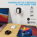 HAPOW Universal Travel Adapter, PD20W International Power Adapter, 2 USB - C & 2 USB - A Fast Charging Travel Charger, All in One Worldwide Travel Plug Adapter, Outlet Adapter for Europe EU UK USA AU