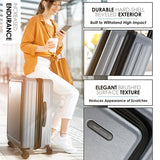 Hard Shell Luggage Sets with Spinner Wheels 4 Piece, Expandable Large Suitcases with TSA Lock, Travel Large Suitcase Set, Grey Luggage Set