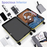 Hardside Luggage Sets, Lightweight Wave Suitcase with Spinner Wheels