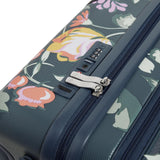 Hardside Underseat Rolling Suitcase Luggage, Fresh - Cut Floral Green