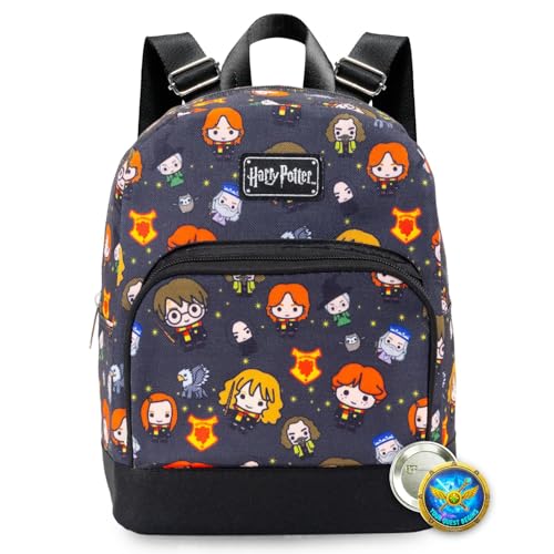 Harry Potter Mini Backpack - 10" Exclusive Woven Small Backpack with Front Pocket | Adjusts to Fit Adults, Teens, Kids | Backpacks4Less