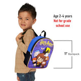 Harry Potter Mini Backpack for Kids Toddlers - 11" Iconic Woven Small Backpack Bundle w Button | Preschool Daycare Kindergarten | Fits Boys Girls Alike