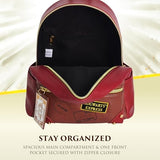 Harry Potter Mini Backpack, Platform 9-3/4 Hogwarts Express Small Travel Bag for Men and Women, Adjustable Straps, Burgundy, 9 Inch
