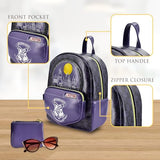 Harry Potter Mini Backpack with Coin Purse, Hogwarts Artifacts Design Small Travel Bag for Men and Women, Multi, 10 Inch