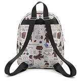 Harry Potter Wizarding World Magic Mini Purse Backpack with Hogwarts Allover Icon Print, 10.5 Inches, Adjustable Straps, Faux Leather