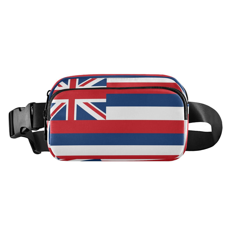 Hawaii State Flag Hawaiian Hi Fashion Fanny Pack Waist Bag for Women Men Large Capacity Running Belt Bag Waist Pack with Adjustable Strap for Travel Vacation Running