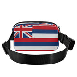 Hawaii State Flag Hawaiian Hi Fashion Fanny Pack Waist Bag for Women Men Large Capacity Running Belt Bag Waist Pack with Adjustable Strap for Travel Vacation Running