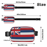 Hawaii State Flag Hawaiian Hi Fashion Fanny Pack Waist Bag for Women Men Water Resistant Sling Bag Travel Accessory with Adjustable Strap for Travel Gym Work