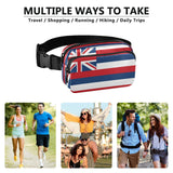 Hawaii State Flag Hawaiian Hi Fashion Fanny Pack Waist Bag for Women Men Water Resistant Sling Bag Travel Accessory with Adjustable Strap for Travel Gym Work
