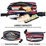 Hawaii State Flag Hawaiian Hi Fashion Fanny Pack Waist Bag for Women Men Water Resistant Sling Bag Travel Accessory with Adjustable Strap for Travel Gym Work