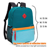 HawLander Little Kids Backpack for Boys or Girls, Toddler School Bag Fits 3 to 6 years old, D Green Blue, 15 Inch