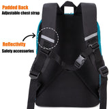 HawLander Little Kids Backpack for Boys or Girls, Toddler School Bag Fits 3 to 6 years old, D Green Blue, 15 Inch
