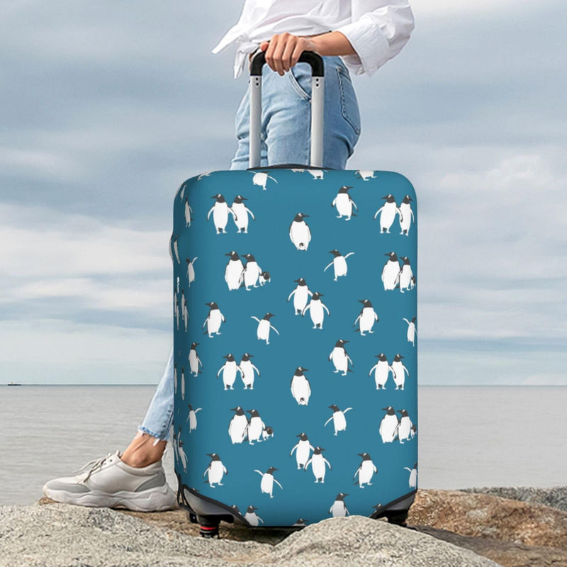 Hcpwzrf Penguin Atlantic Luggage Cover, Premium Washable Suitcase Protector With Secure Zipper & Buckle Closure, Fits 18 - 32 Inch Travel Luggagelarge