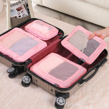 HDKJDPG 4 Set Ultralight Compression Packing Cubes Travel for Suitcases ，Compressible Mesh Packing Cubes for Travel Women Packing Organizers (Pink)