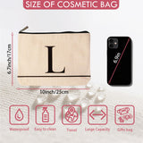 HDYHDY Letter A - Z Initial Personalized Makeup Bags, Birthday Gifts for Women, Monogrammed Gifts for Women Mom Sister Best Friend Bride Bridesmaid, Mothers Day, Christmas, Small Travel Cosmetic Bag (L)