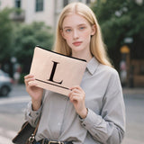 HDYHDY Letter A - Z Initial Personalized Makeup Bags, Birthday Gifts for Women, Monogrammed Gifts for Women Mom Sister Best Friend Bride Bridesmaid, Mothers Day, Christmas, Small Travel Cosmetic Bag (L)