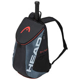 HEAD Tour Team Tennis Backpack 2 Racquet Carrying Bag w/Padded Shoulder Straps & Shoe Compartment - Black/Grey. | Backpacks4Less