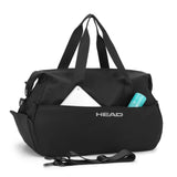 HEAD Women's Gym Duffel Bag, 32L Waterproof Travel Bag with Separate Shoe Compartment, 4 Ways to Carry, Multi - Pocket Sports Tote for Workout, Yoga, Weekender Trip & Business Travel (Black)