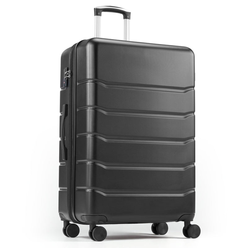 HealSmart Hardside Carry - On Luggage, Expandable Portable Hardshell Luggage with Spinner Wheels, Lightweight Suitcase TSA Lock, 20 Inch, Black
