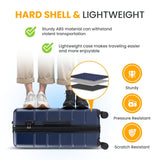 HealSmart Hardside Carry - On Luggage, Expandable Portable Hardshell Luggage with Spinner Wheels, Lightweight Suitcase TSA Lock, 28 Inch, Blue