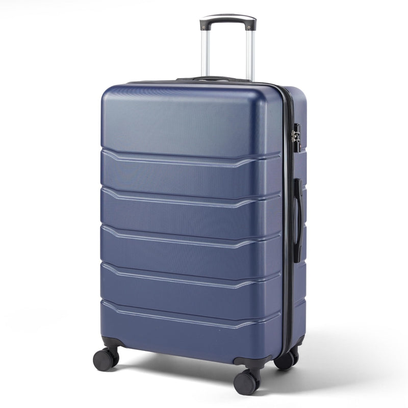 HealSmart Hardside Carry - On Luggage, Expandable Portable Hardshell Luggage with Spinner Wheels, Lightweight Suitcase TSA Lock, 28 Inch, Blue