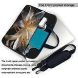 Heavy Lilies in Bloom Patterned 15.6 inch laptop crossbody bag and briefcase, easy to carry for business trips and work