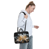 Heavy Lilies in Bloom Patterned 15.6 inch laptop crossbody bag and briefcase, easy to carry for business trips and work
