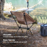 Helinox Chair One Original Lightweight Compact Collapsible Camping Chair Coyote tan, 2.1lbs Outdoor Chairs, Camping Chairs for Adult,Portable Chairs for Outside, Backpacking, Picnic, Adventures