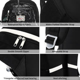 HengQiYu Large Backpack Girl Backpack Teen Girls Bookbag College Women Middle High School School Bag For Big Student Laptop Backpack (Black)