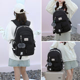 HengQiYu Large Backpack Girl Backpack Teen Girls Bookbag College Women Middle High School School Bag For Big Student Laptop Backpack (Black)