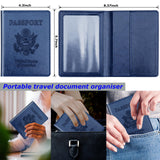 Herain Black & Dark Blue Passport Holder for Travel, Passport Cover Wallet Case 2 Pack Women Men Family Cruise Ship Essentials, Passports Book Holders Travel Vacation Must Haves