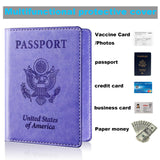 Herain Passport Holder for Travel Cruise Essentials 2 Pcs, Passport Cover Wallet Case Travel Gifts Women Men Family, Passports Book Holders Vacation Accessories Must Haves