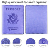 Herain Passport Holder for Travel Cruise Essentials 2 Pcs, Passport Cover Wallet Case Travel Gifts Women Men Family, Passports Book Holders Vacation Accessories Must Haves