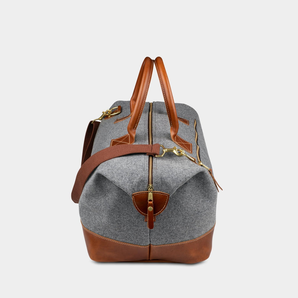 Heritage Gear - Travel Duffel Bags - Overnight Carry On Travel Bags - Weekender Personal Item Travel Bag, Hospital Bag for Women Labor Delivery - LSU Tigers Design - Grey & Brown